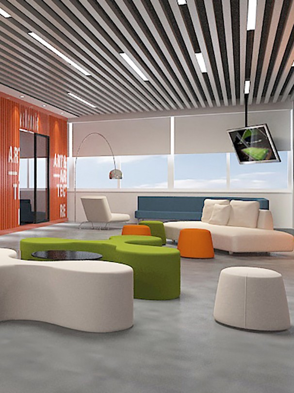 辦公室休閑區設計實景圖